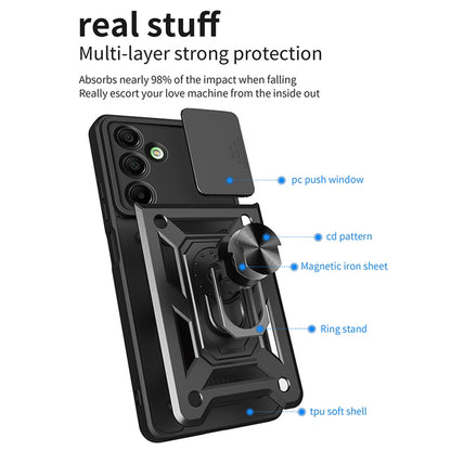 Ovitek za Samsung Galaxy A16 5G A166 / A16 4G A165, Techsuit, CamShield, Črn