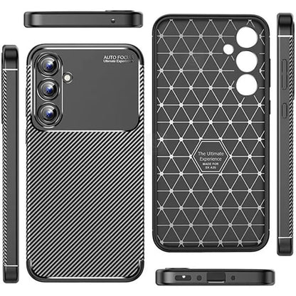 Ovitek za Samsung Galaxy A16 5G A166 / A16 4G A165, Techsuit, CarbonFiber, Črn