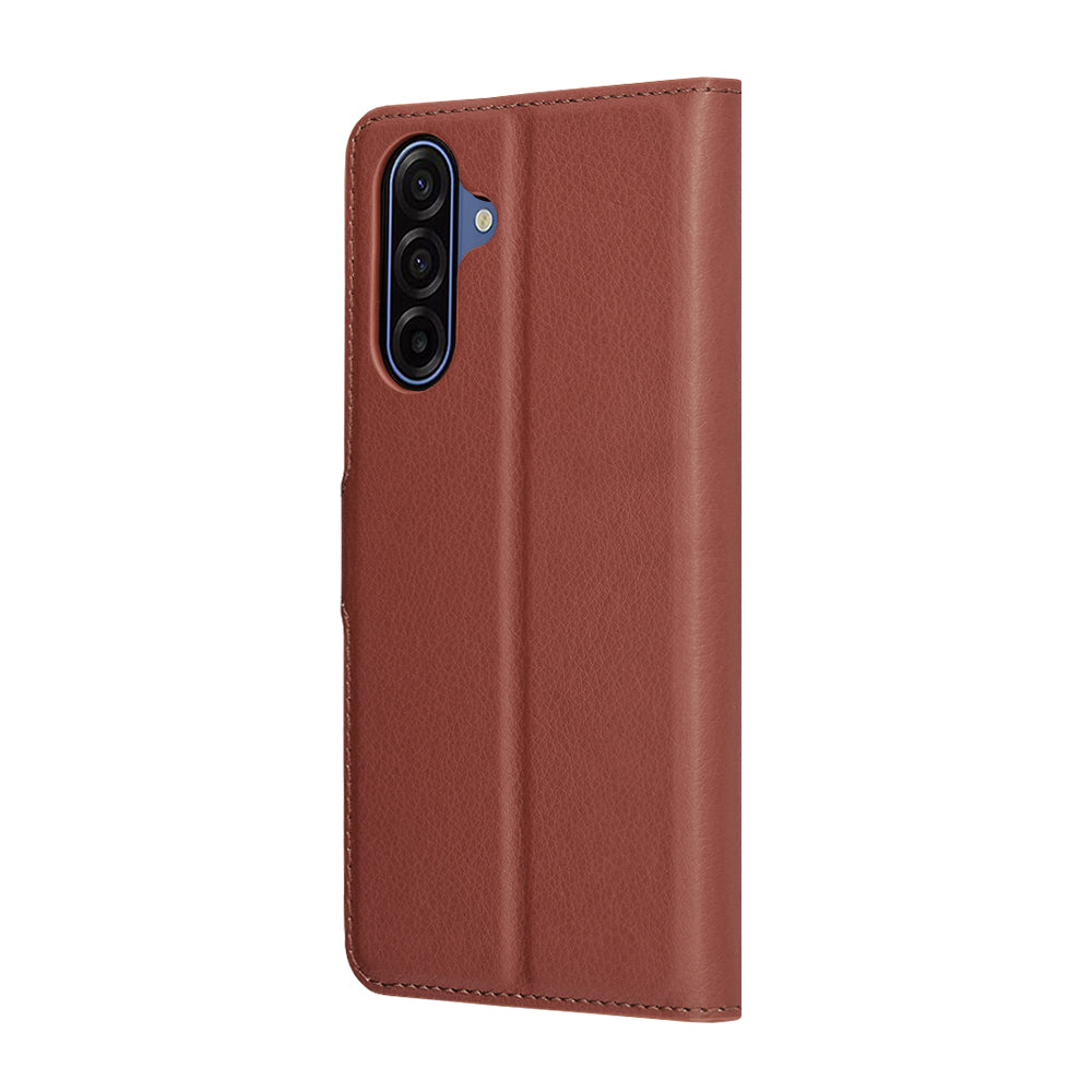 Ovitek za Samsung Galaxy A17 4G / A17 5G, Techsuit, usnjen folio, rjav