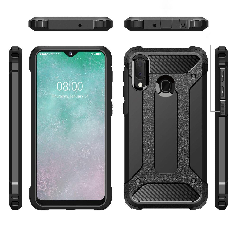 Ovitek za Samsung Galaxy A20e A202, Techsuit, Hybrid Armor, Črn