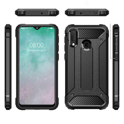 Ovitek za Samsung Galaxy A20e A202, Techsuit, Hybrid Armor, Črn