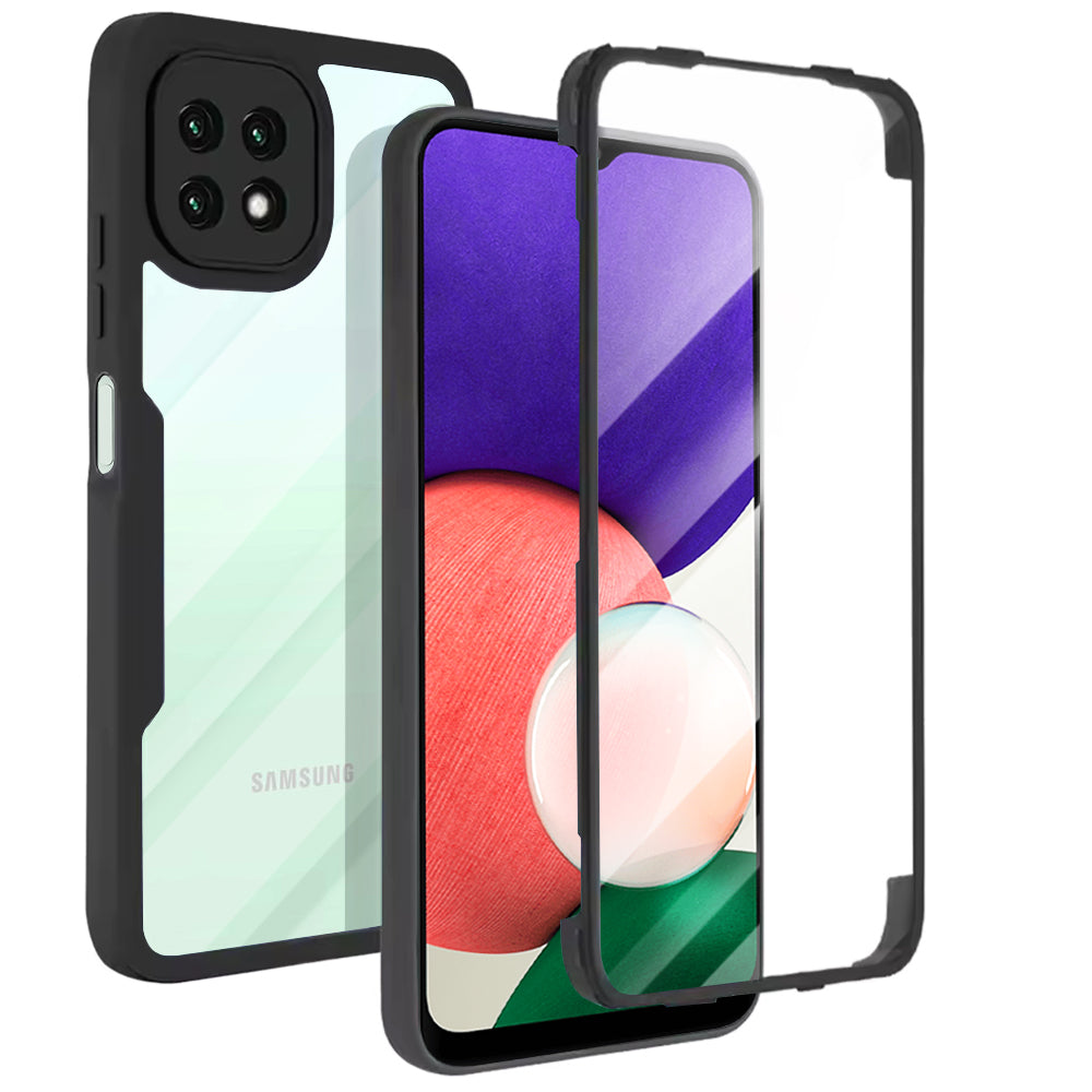 Ovitek za Samsung Galaxy A22 5G A226, Techsuit, ColorVerse 360, Črn