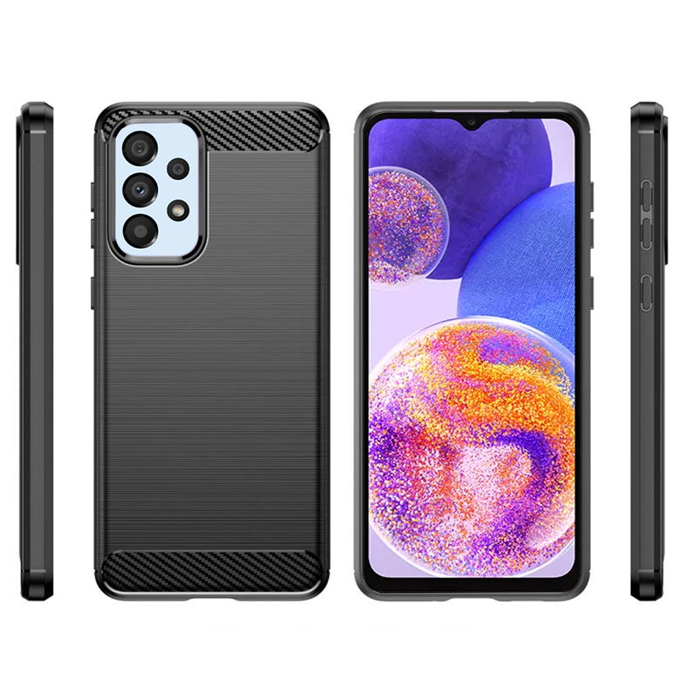 Ovitek za Samsung Galaxy A23 5G A236 / A23 A235, Techsuit, Karbon, Črn