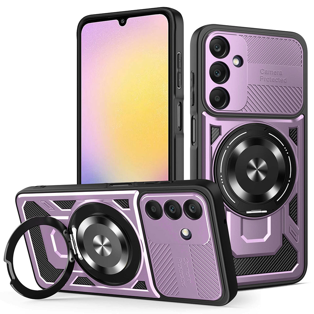 Ovitek za Samsung Galaxy A25 A256, Techsuit, RuggedCam, Vijoličen