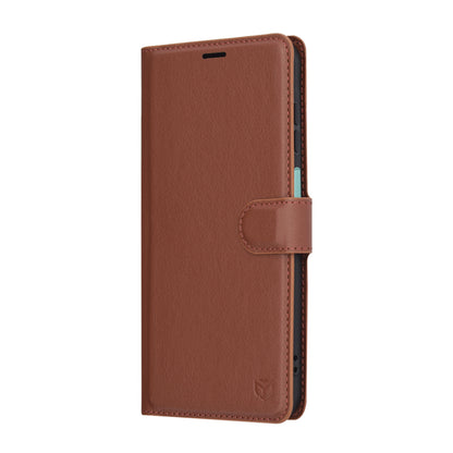Ovitek za Samsung Galaxy A26 A266, Techsuit, usnjeni folio, rjav