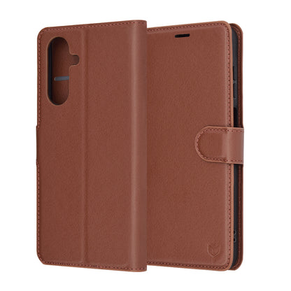 Ovitek za Samsung Galaxy A26 A266, Techsuit, usnjeni folio, rjav