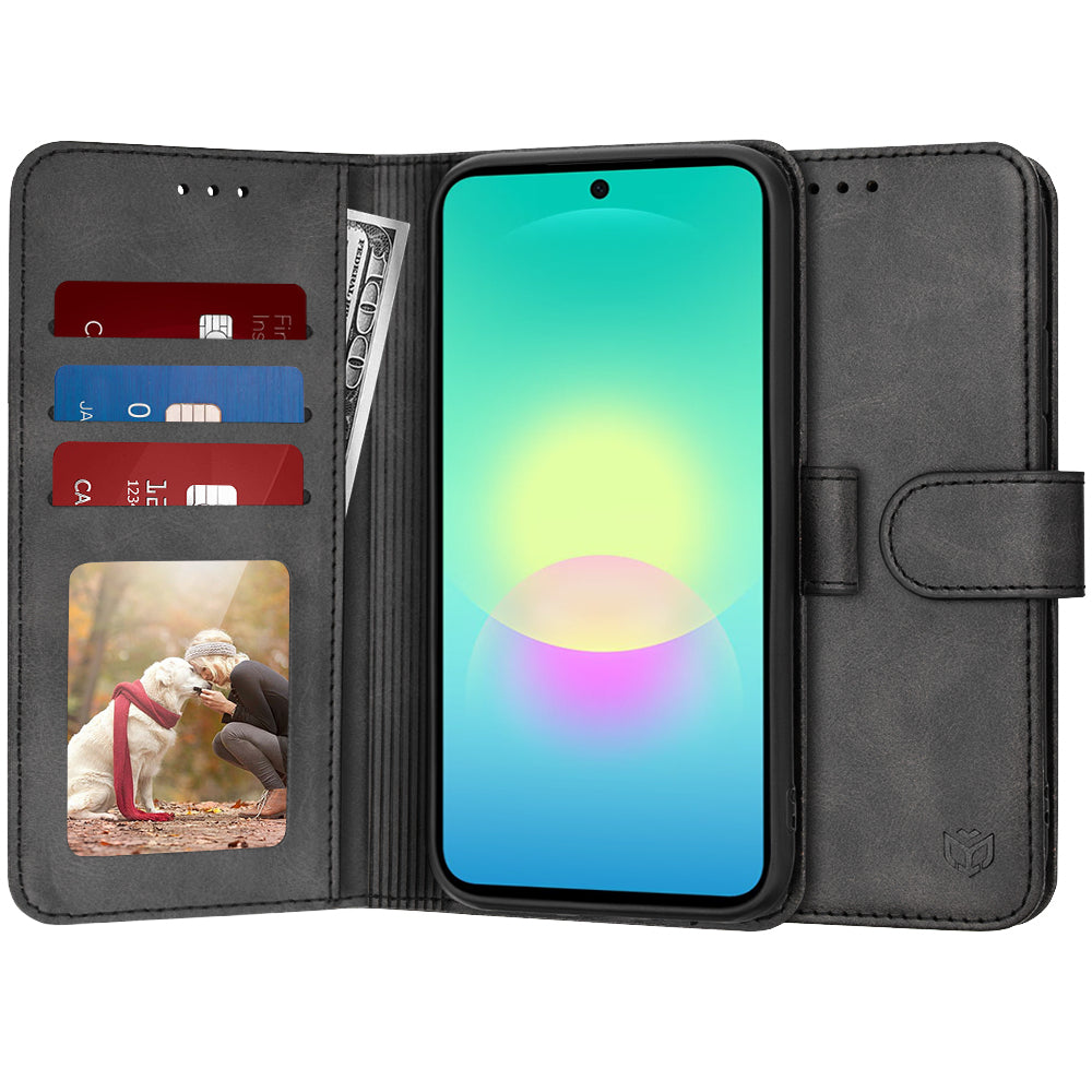 Case for Samsung Galaxy A27 5G, Techsuit, Diary Book, Black