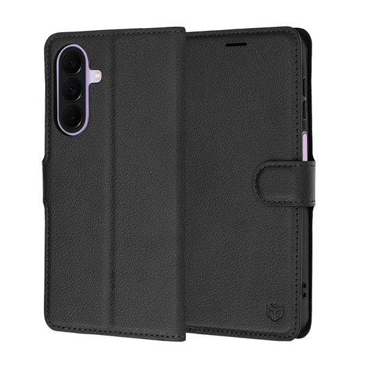 Ovitek za Samsung Galaxy A27 5G, Techsuit, usnjen folio, črn