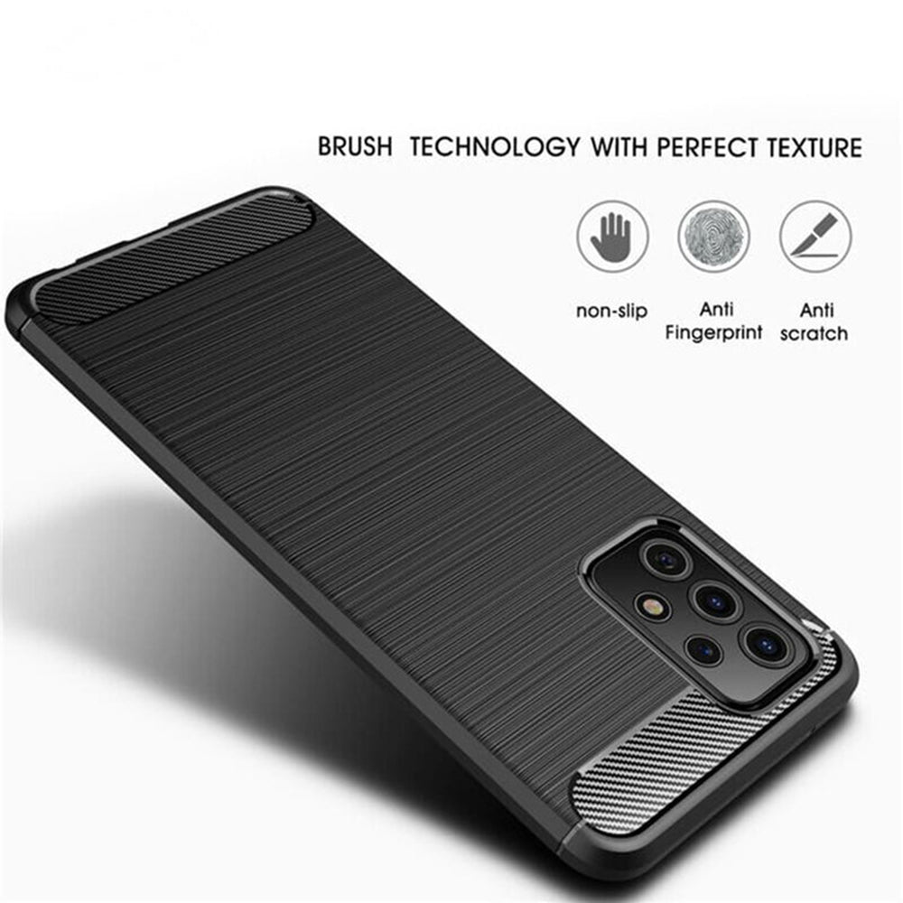 Ovitek za Samsung Galaxy A32 5G A326, Techsuit, Karbon, Črn