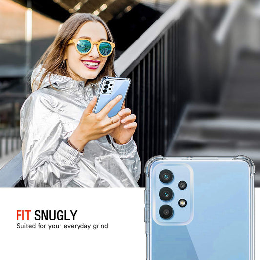 Ovitek za Samsung Galaxy A32 A325, Techsuit, Proti udarcem Prozoren, Prosojen