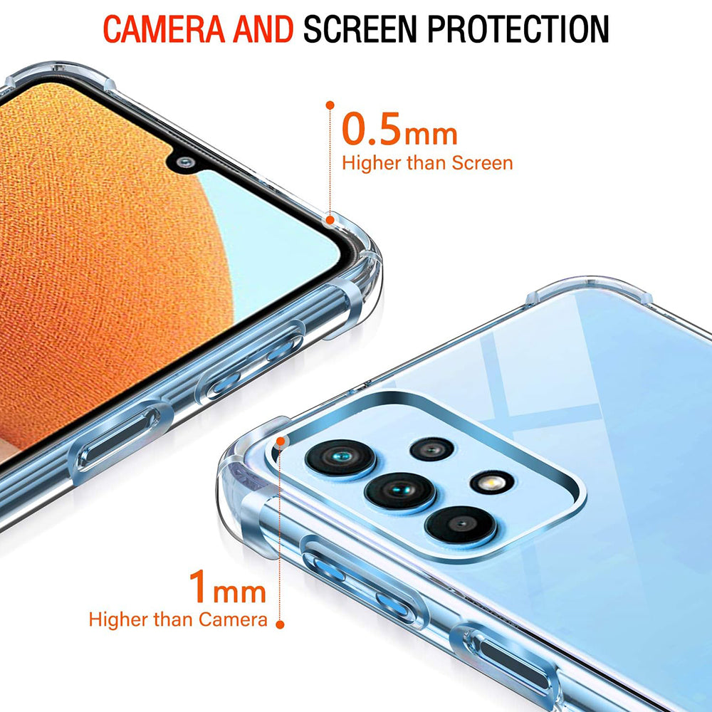 Ovitek za Samsung Galaxy A32 A325, Techsuit, Proti udarcem Prozoren, Prosojen