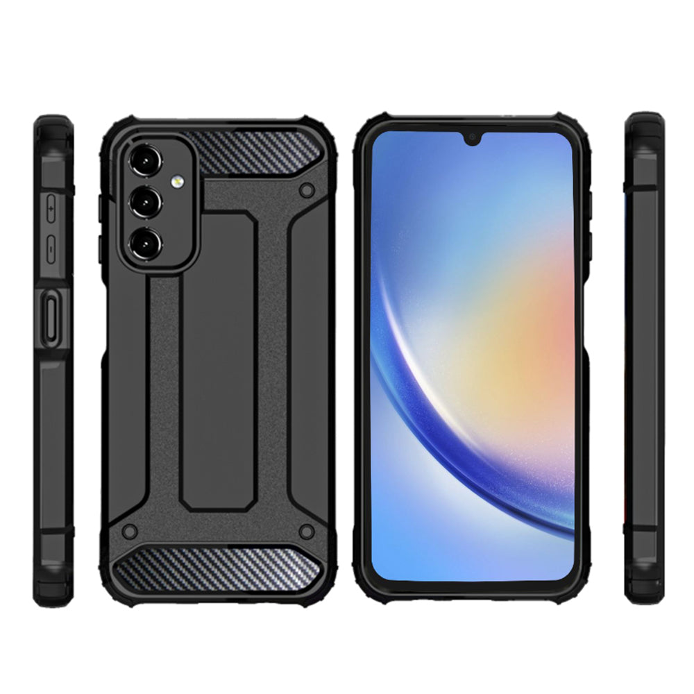 Ovitek za Samsung Galaxy A34 A346, Techsuit, Hybrid Armor, Črn