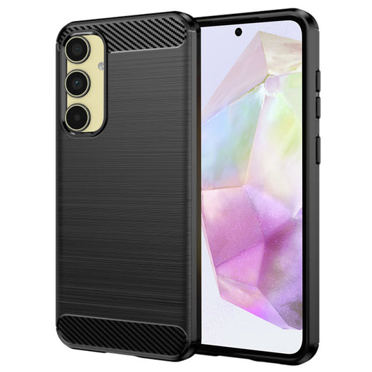 Ovitek za Samsung Galaxy A35 5G A356, Techsuit, Karbon, Črn