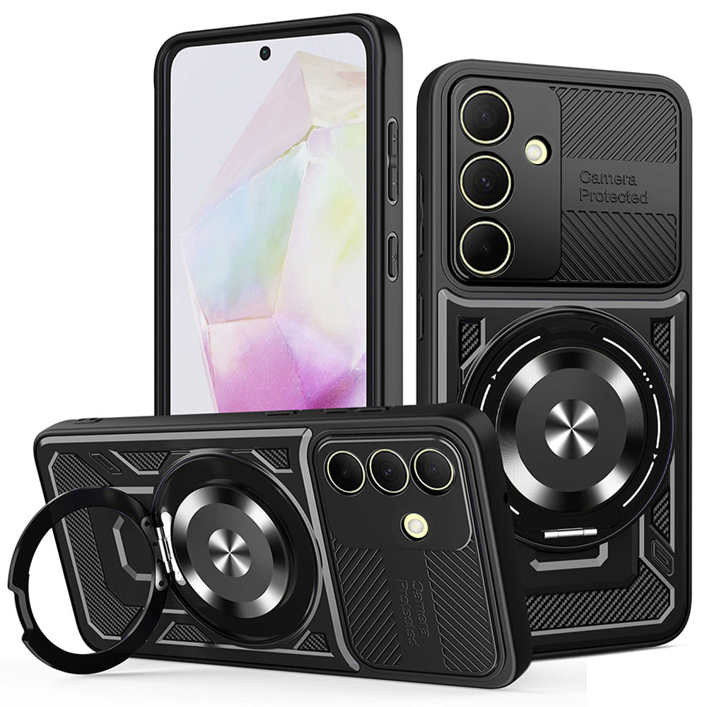 Ovitek za Samsung Galaxy A35 5G A356, Techsuit, RuggedCam, Črn