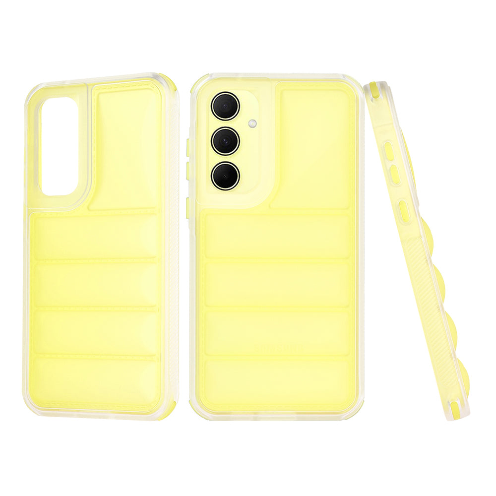 Ovitek za Samsung Galaxy A35 5G A356, Techsuit, Wave Shield, rumen