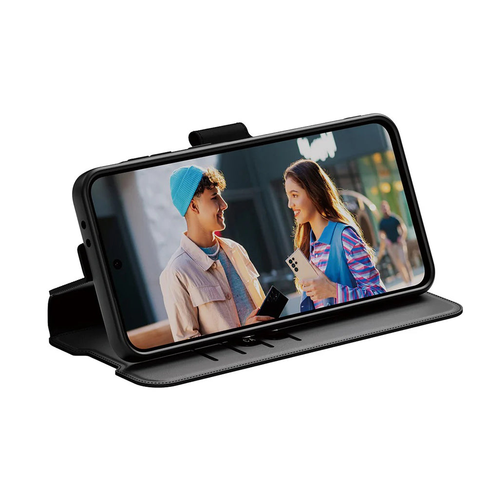 Ovitek za Samsung Galaxy A36 A366, PanzerGlass, Care Feature Kickstand Wallet, črn
