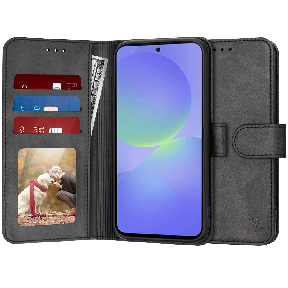 Ovitek za Samsung Galaxy A36 A366, Techsuit, Diary Book, Črn
