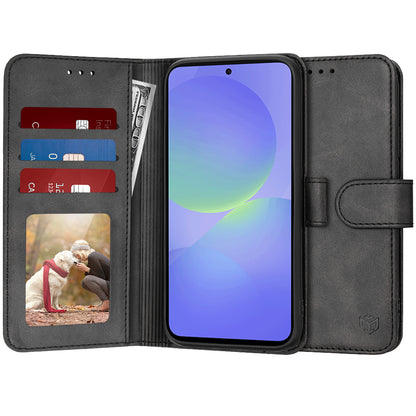 Ovitek za Samsung Galaxy A36 A366, Techsuit, Diary Book, Črn