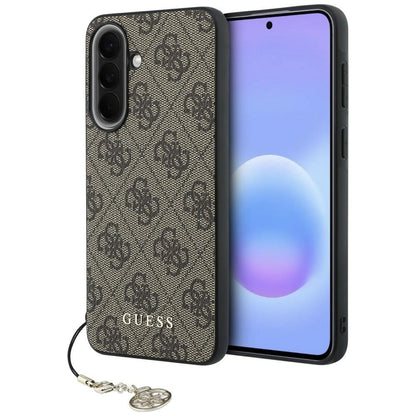 Ovitek za Samsung Galaxy A37 5G, Guess, 4G Classic Logo Charm, rjav