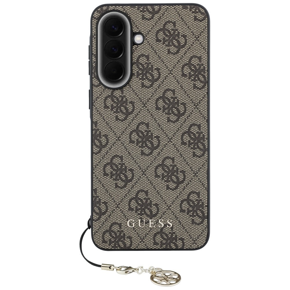 Ovitek za Samsung Galaxy A37 5G, Guess, 4G Classic Logo Charm, rjav