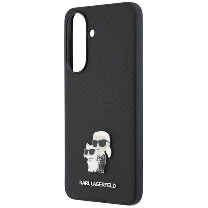 Ovitek za Samsung Galaxy A37 5G, Karl Lagerfeld, Saffiano Karl & Choupette Metal, Črn