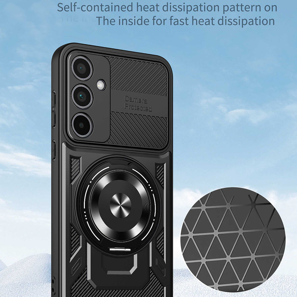 Ovitek za Samsung Galaxy A37 5G, Techsuit, RuggedCam, črn