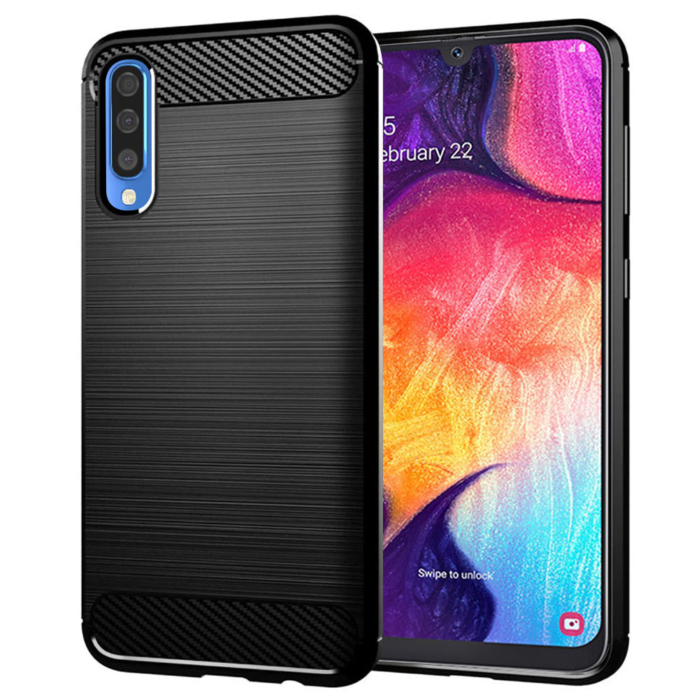 Ovitek za Samsung Galaxy A50s A507 / A30s A307 / A50 A505, Techsuit, Karbon, Črn