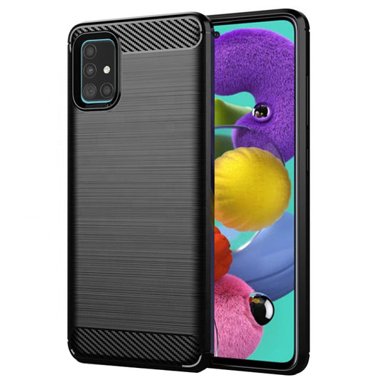 Ovitek za Samsung Galaxy A51 A515, Techsuit, Karbon, Črn