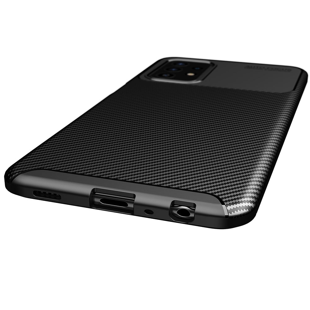Ovitek za Samsung Galaxy A52s 5G A528 / A52 5G A526 / A52 A525, Techsuit, CarbonFiber, Črn