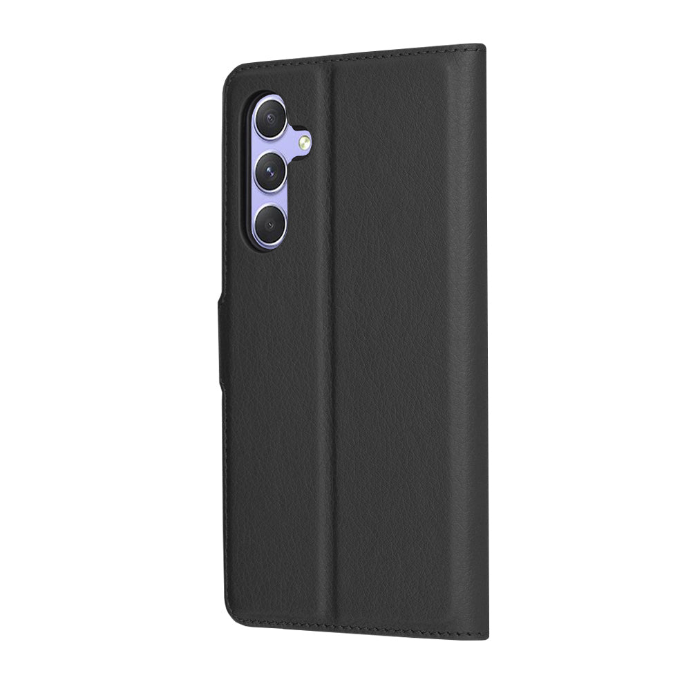 Ovitek za Samsung Galaxy A54 A546, Techsuit, usnjeni folio, črn