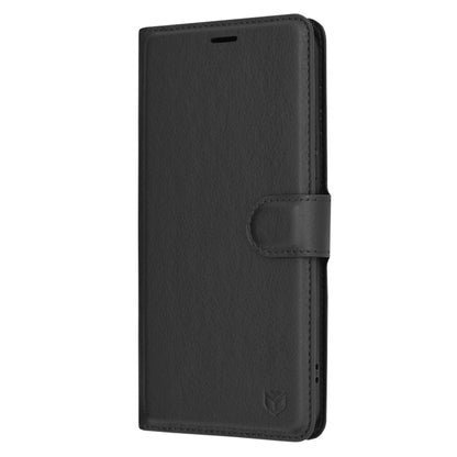 Ovitek za Samsung Galaxy A54 A546, Techsuit, usnjeni folio, črn
