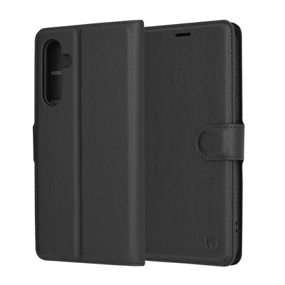 Ovitek za Samsung Galaxy A54 A546, Techsuit, usnjeni folio, črn