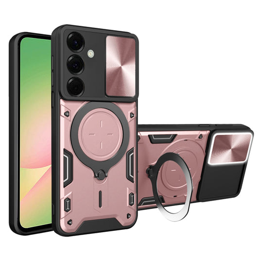 Ovitek za Samsung Galaxy A56 A566, Techsuit, CamGuard Pro, rožnato zlata
