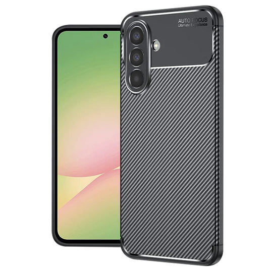 Ovitek za Samsung Galaxy A56 A566, Techsuit, CarbonFiber, Črn