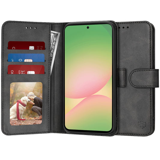 Ovitek za Samsung Galaxy A56 A566, Techsuit, Diary Book, Črn
