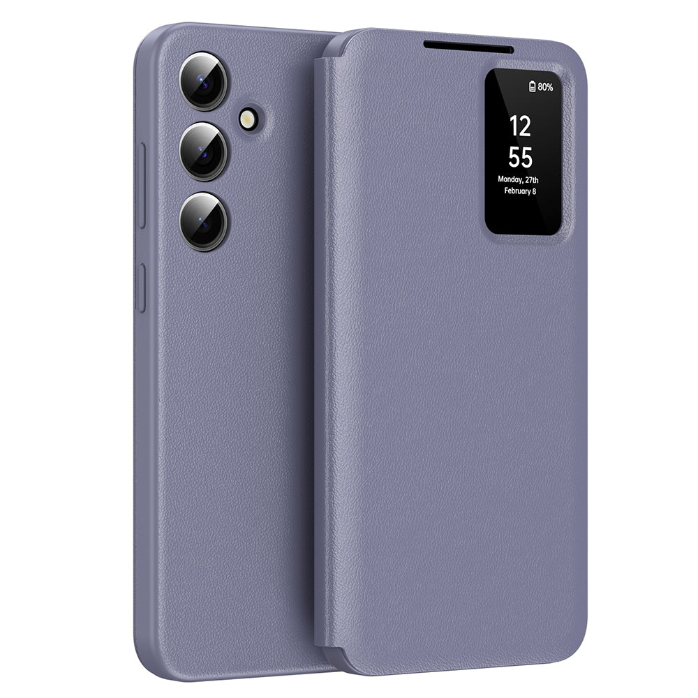 Ovitek za Samsung Galaxy A56 A566, Techsuit, SmartView, Vijoličen