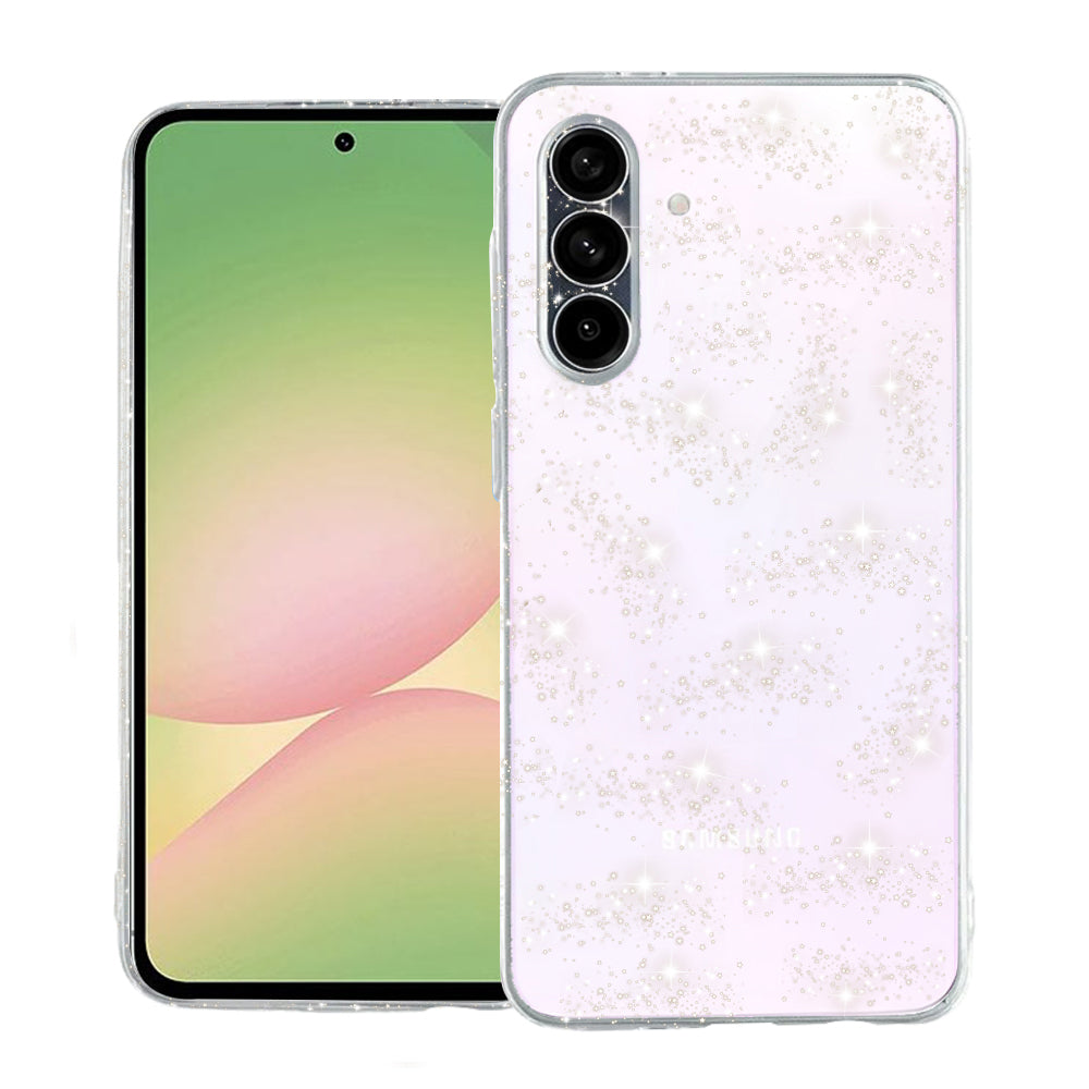 Ovitek za Samsung Galaxy A56 A566, Techsuit, SparkleSkin, Prozoren