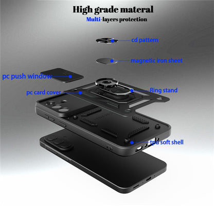 Ovitek za Samsung Galaxy A57 5G, Techsuit, CamShield, Črn