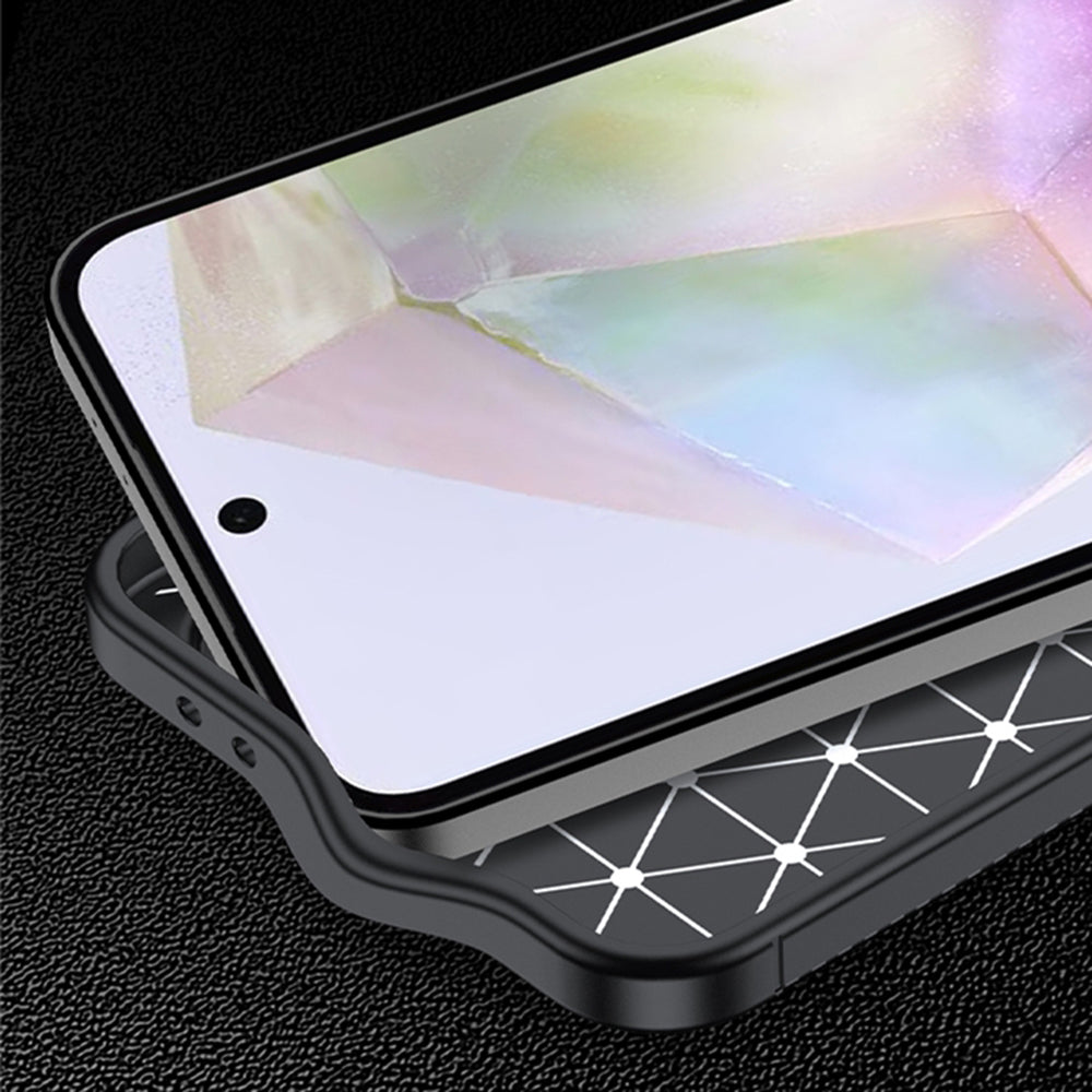 Case for Samsung Galaxy A57 5G, Techsuit, CarbonFiber, Black