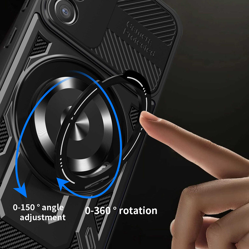 Ovitek za Samsung Galaxy A57 5G, Techsuit, RuggedCam, črn