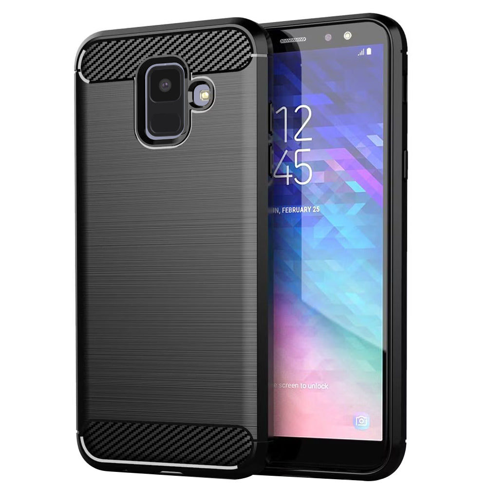 Ovitek za Samsung Galaxy A6 (2018) A600, Techsuit, Karbon, Črn