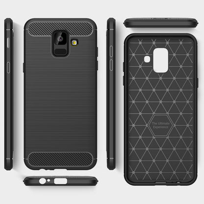 Ovitek za Samsung Galaxy A6 (2018) A600, Techsuit, Karbon, Črn