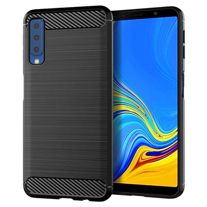 Ovitek za Samsung Galaxy A7 (2018) A750, Techsuit, ogljik, črn