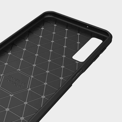 Ovitek za Samsung Galaxy A7 (2018) A750, Techsuit, ogljik, črn