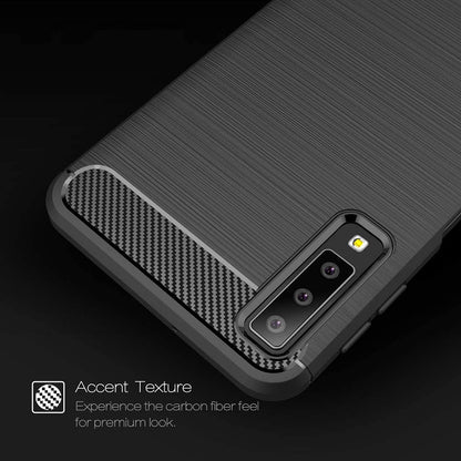 Ovitek za Samsung Galaxy A7 (2018) A750, Techsuit, ogljik, črn