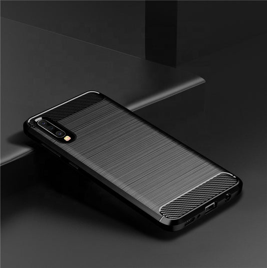 Ovitek za Samsung Galaxy A70s A707 / A70 A705, Techsuit, Karbon, Črn