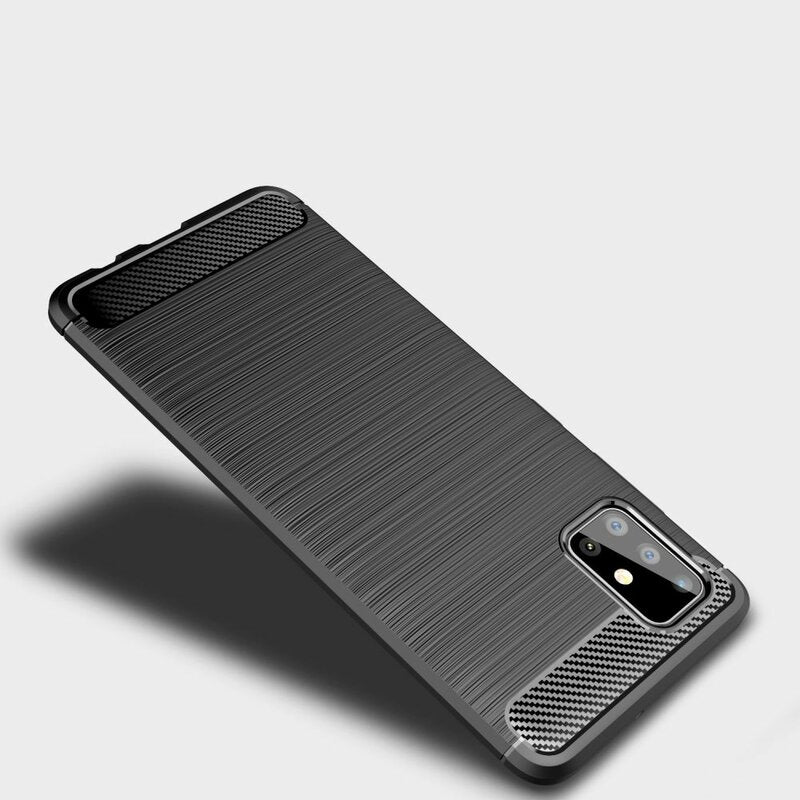 Ovitek za Samsung Galaxy A71 A715, Techsuit, Karbon, Črn