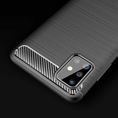 Ovitek za Samsung Galaxy A71 A715, Techsuit, Karbon, Črn