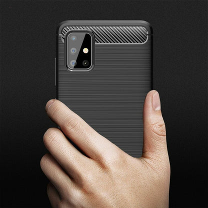 Ovitek za Samsung Galaxy A71 A715, Techsuit, Karbon, Črn