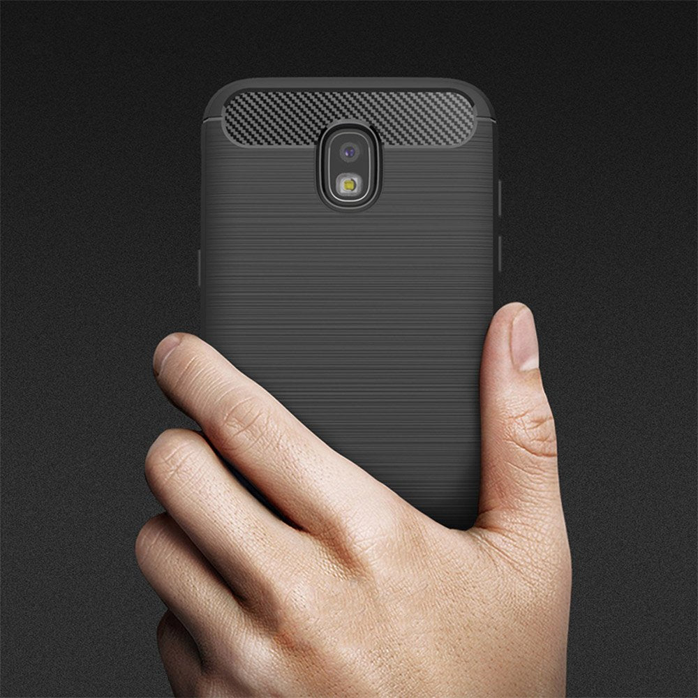 Ovitek za Samsung Galaxy J5 (2017) J530, Techsuit, Karbon, Črn